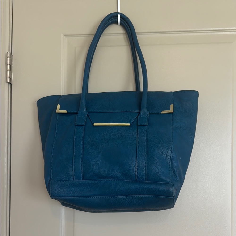 Olivia + Joy Blue Laptop Bag Structured Minimalist Design